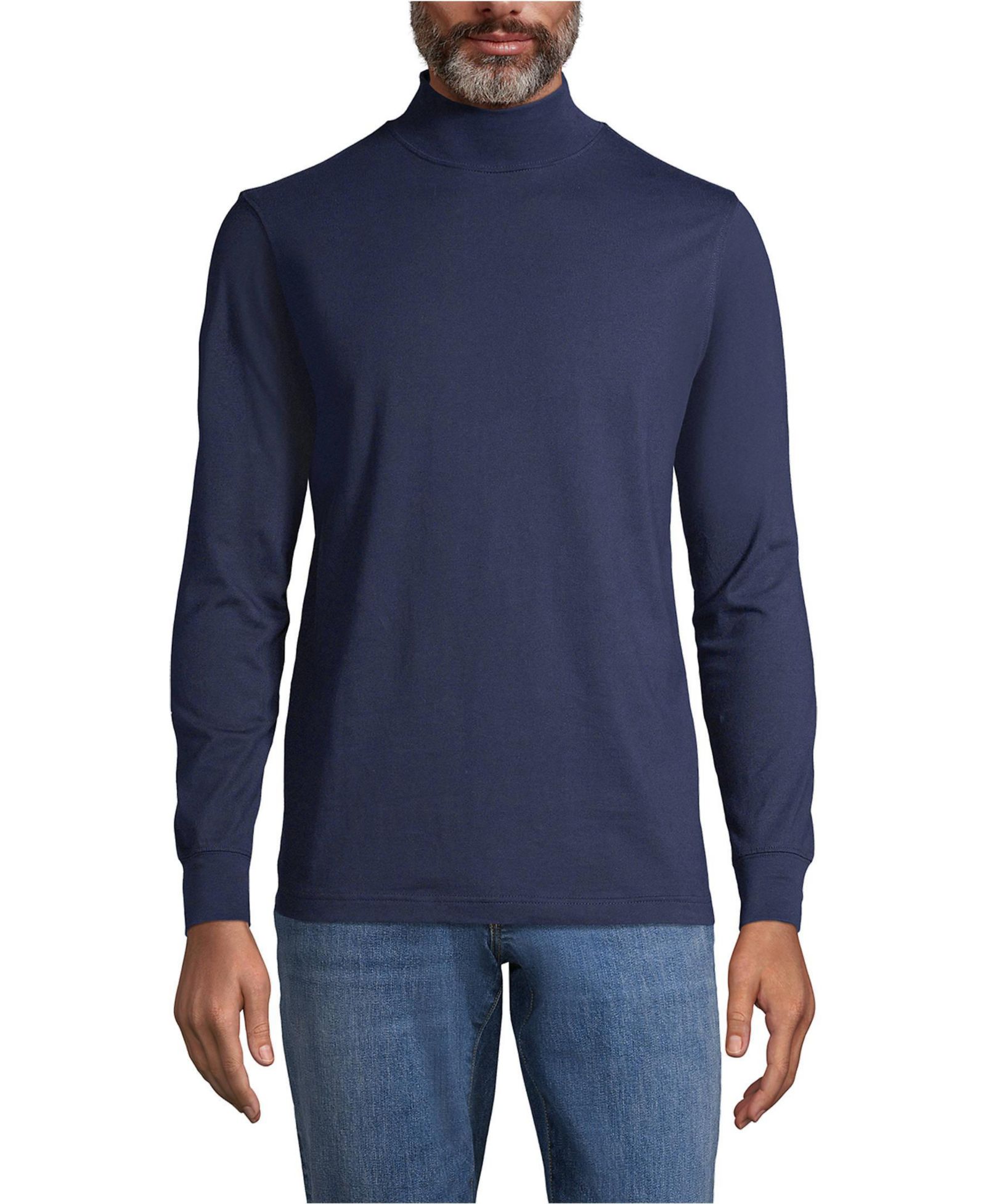 Lands' End Men's Super-T Mock Turtleneck