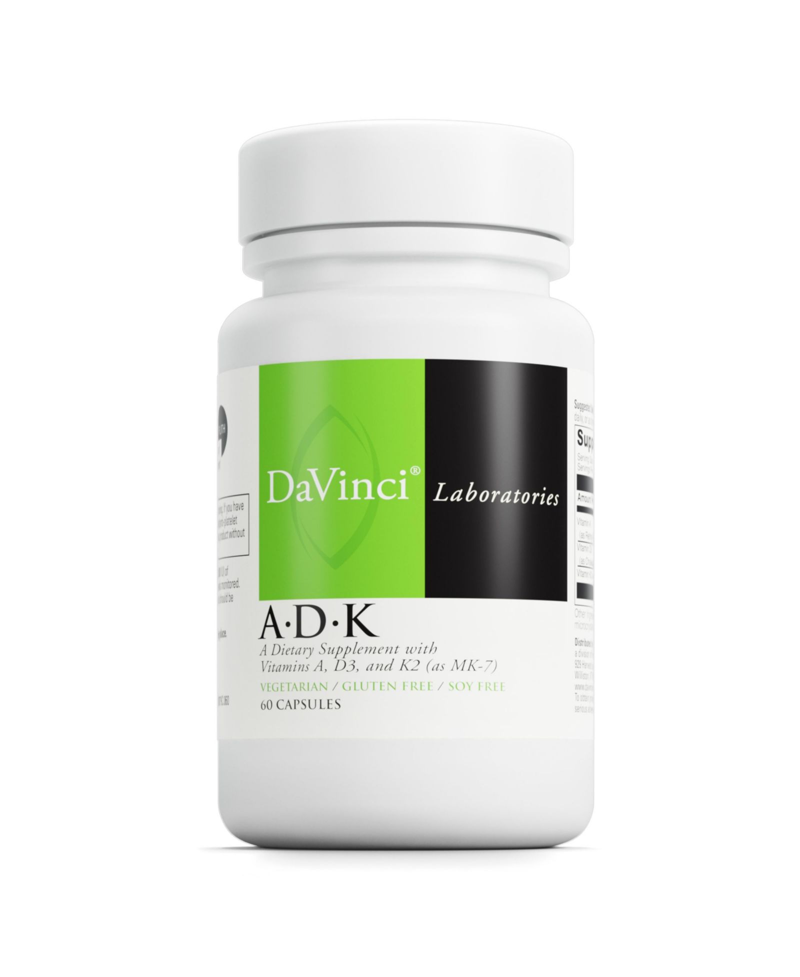 DaVinci Labs ADK - Dietary Supplement to Support Bone Structure, Heart Health and Immune Function - With Vitamin A, Vitamin D3 and Vitamin K2