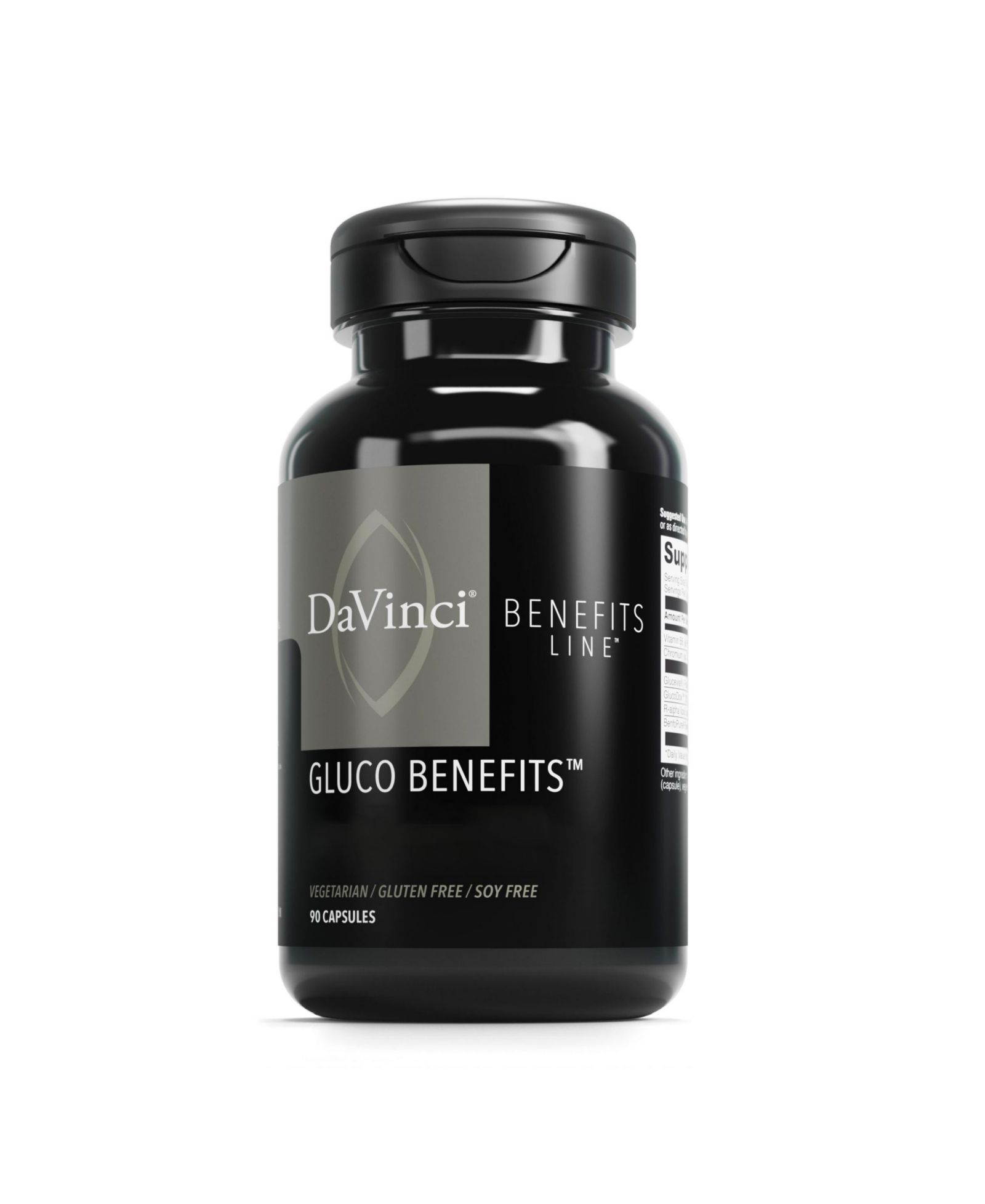 Пищевая добавка DaVinci Labs Gluco Benefits для метаболизма и энергии с витамином B6 и хромом