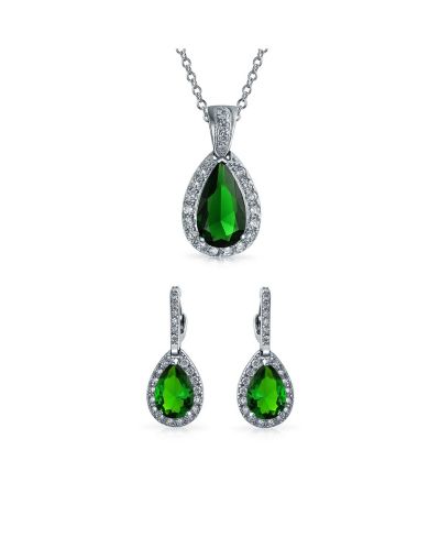Набор из колье и сережек Bling Jewelry с кубическим цирконием