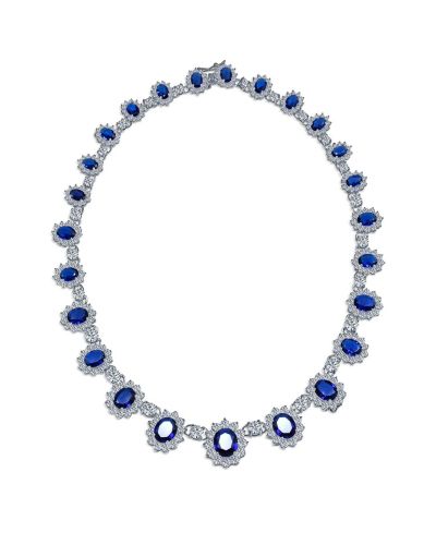 Bling Jewelry винтажное ожерелье с изумрудом и цирконием в стиле короны