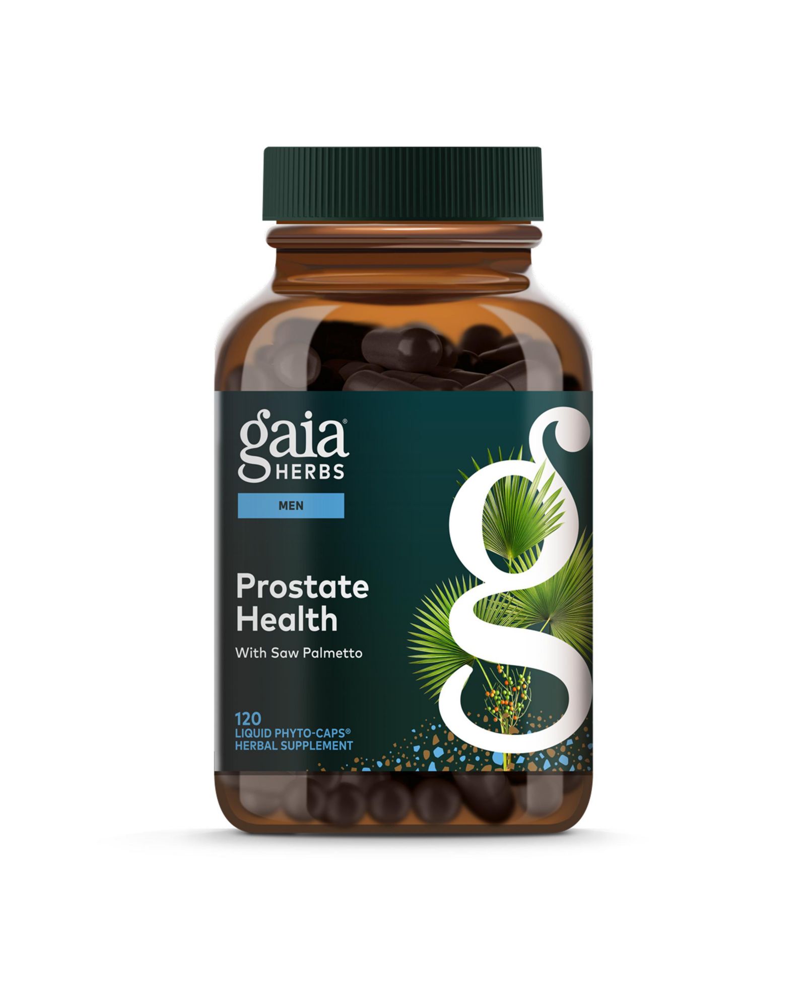 Биологически активная добавка Gaia Herbs для здоровья простаты с пальмой сабаль и зеленым чаем, 120 капсул