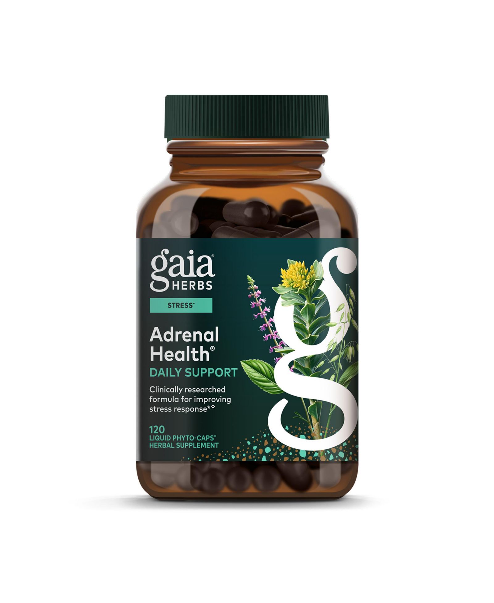 Gaia Herbs добавка для поддержки надпочечников - травяная, 120 жидких капсул (60 порций)