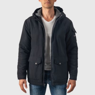 Alpine Swiss Mens Sherpa Lined Parka Hooded Winter Coat Cargo Utility Jacket