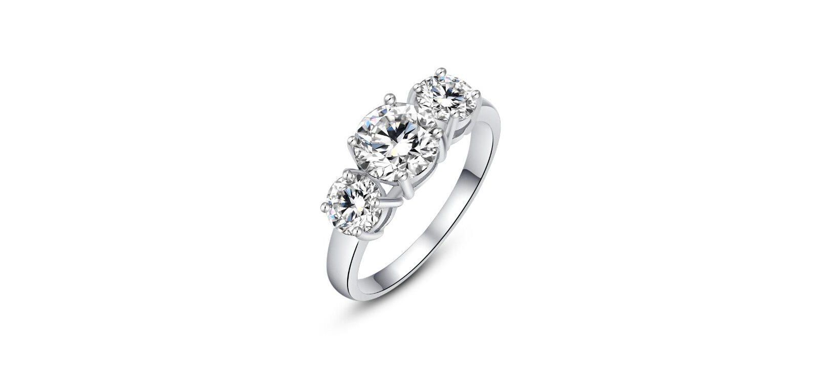 Dloria Cubic Zirconia Three-Stone Ring