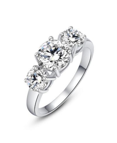 Dloria Cubic Zirconia Three-Stone Ring