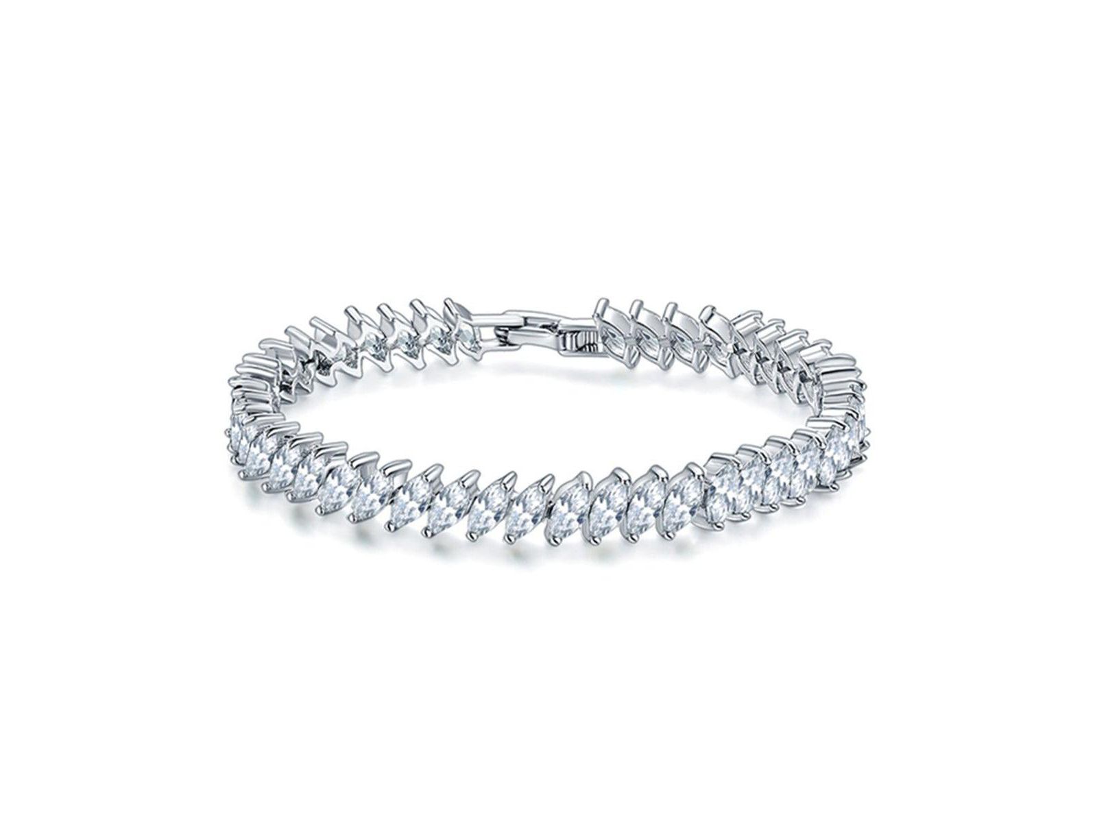 Marquise Cubic Zirconia Tennis Bracelet with Cubic Zirconia