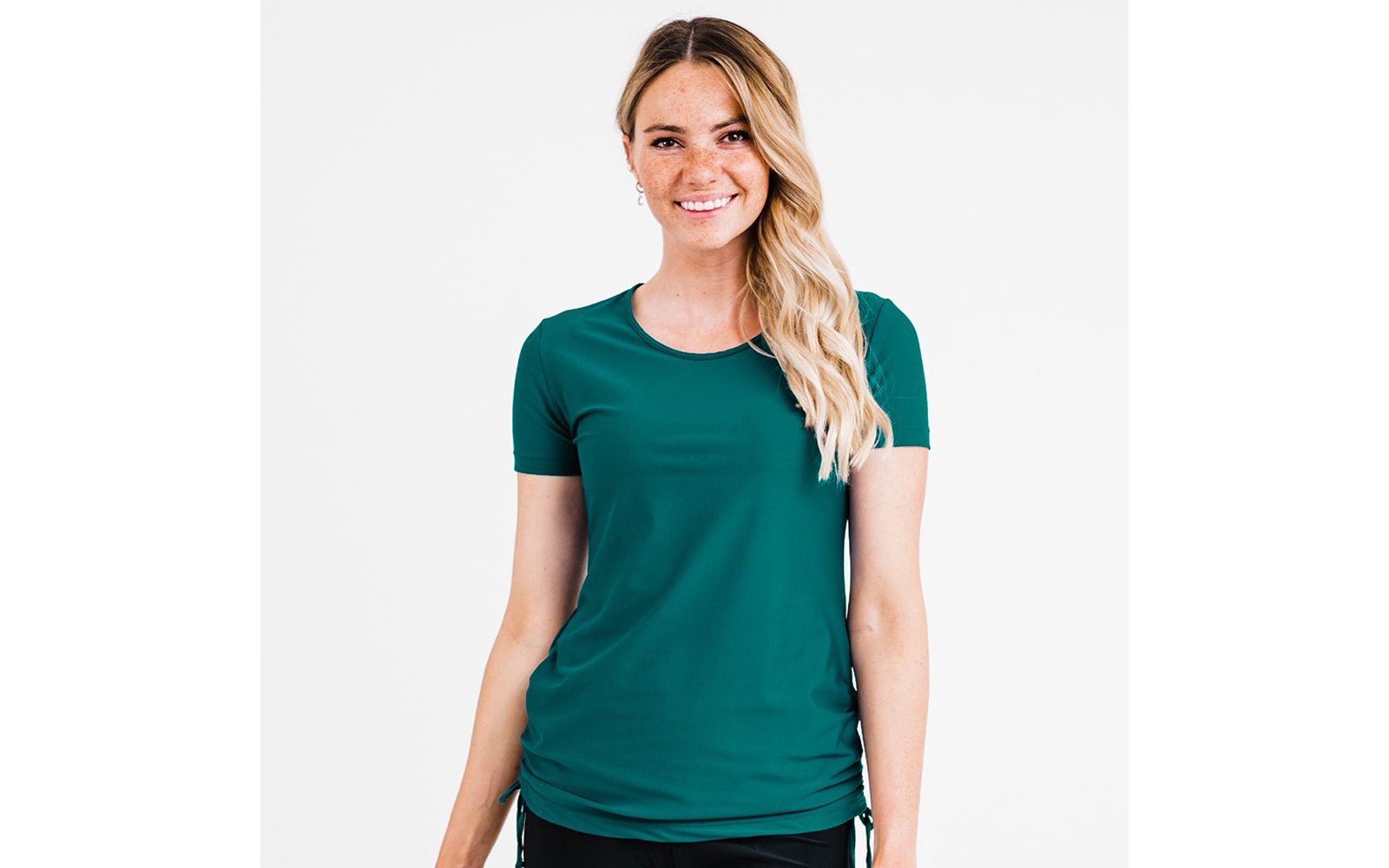 Calypsa Women's UPF 50+ Short Sleeve Adele Swim Top