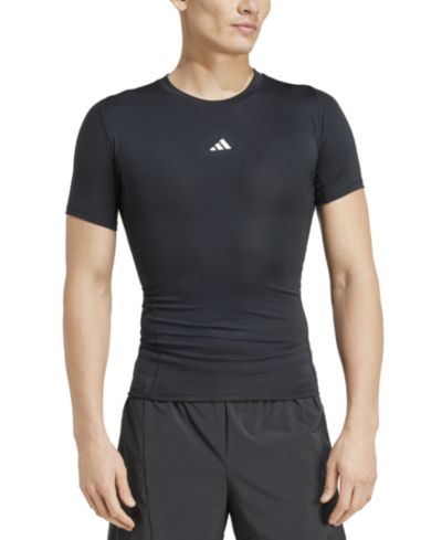 adidas Men's Tech-Fit Compression Crewneck T-Shirt