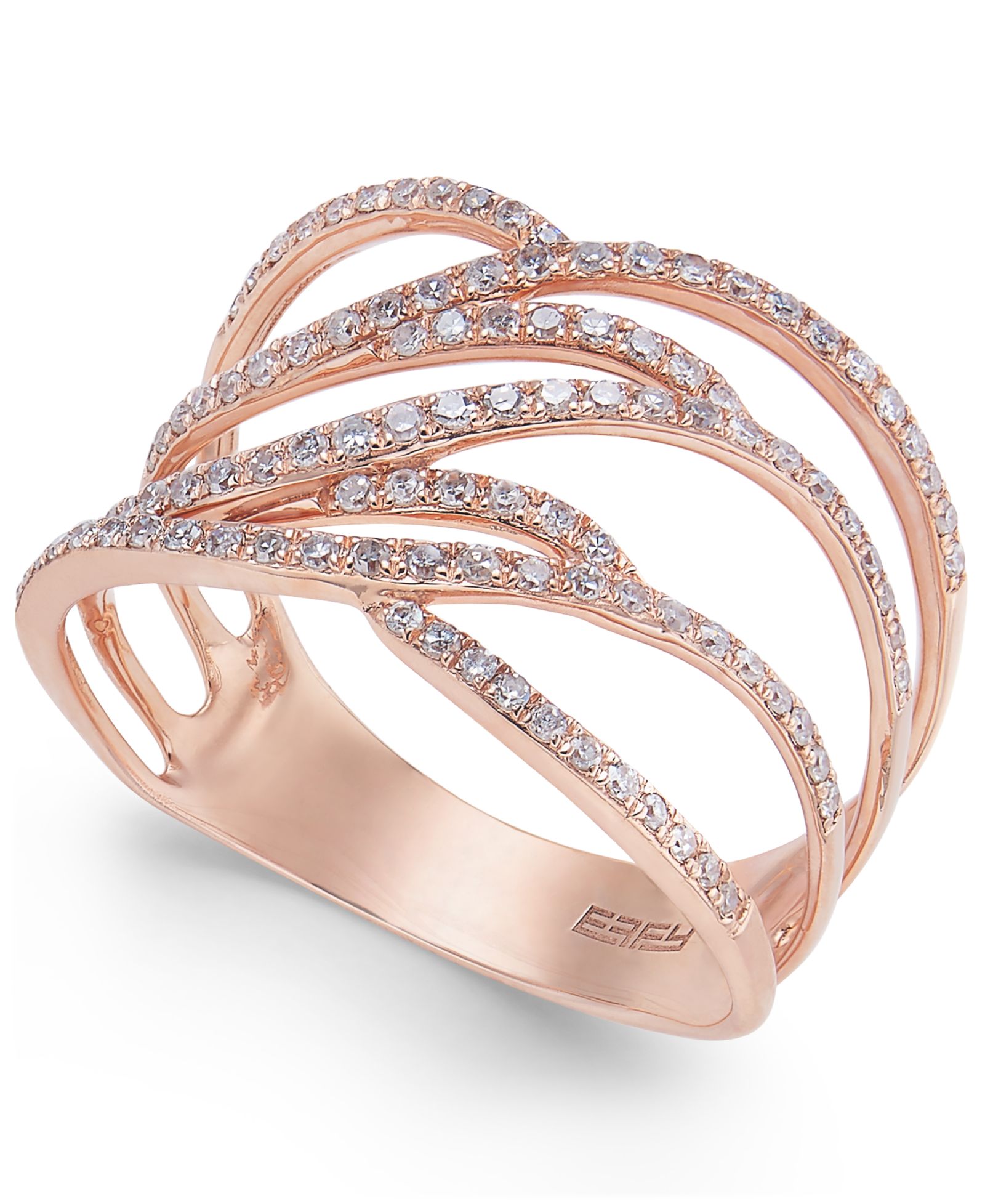 Кольцо EFFY® Diamond Ring (3/8 ct. t.w.) in 14k Yellow Gold