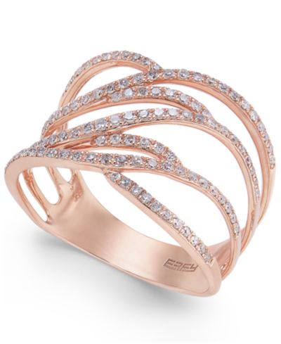 Кольцо EFFY® Diamond Ring (3/8 ct. t.w.) in 14k Yellow Gold