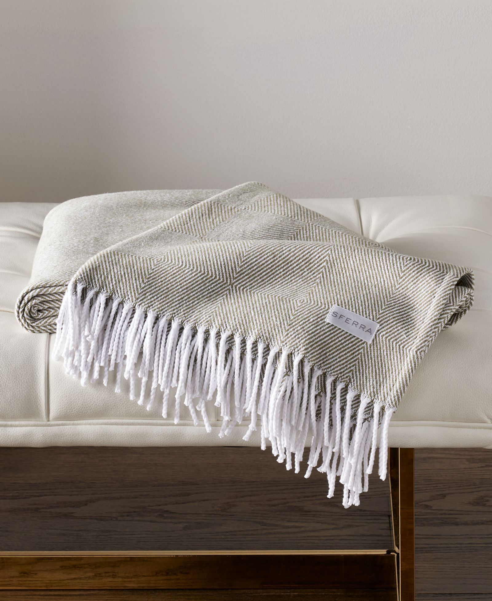 SFERRA Capriana Brushed Cotton Throw, 51" x 71"