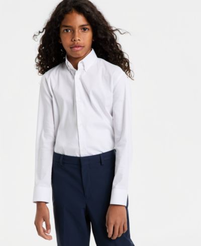 Мужская классическая рубашка B By Brooks Brothers Classic-Fit Solid Long-Sleeve