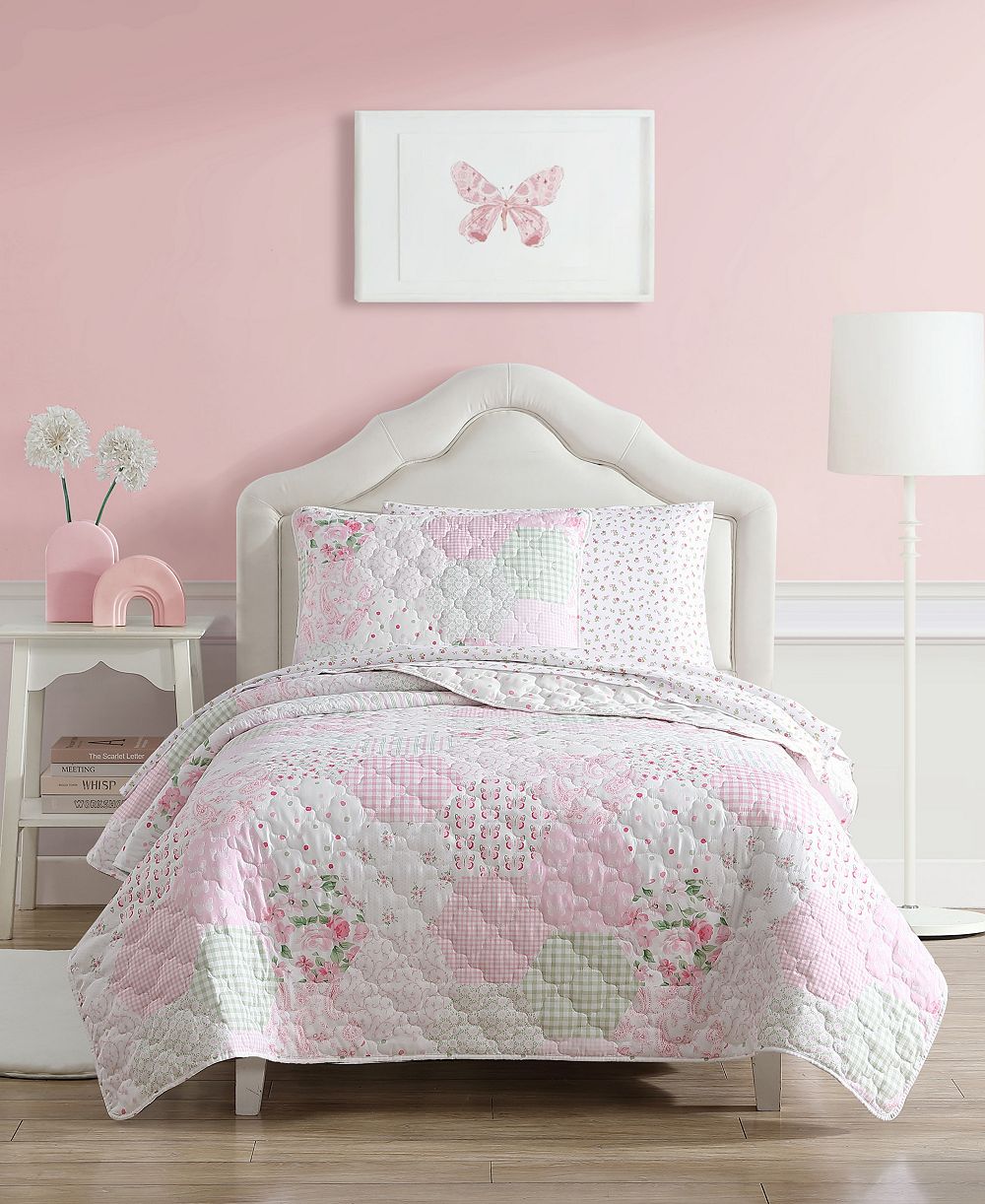 Laura Ashley Детский реверсивный комплект из 3 предметов: стеганое одеяло Ellyn, Full