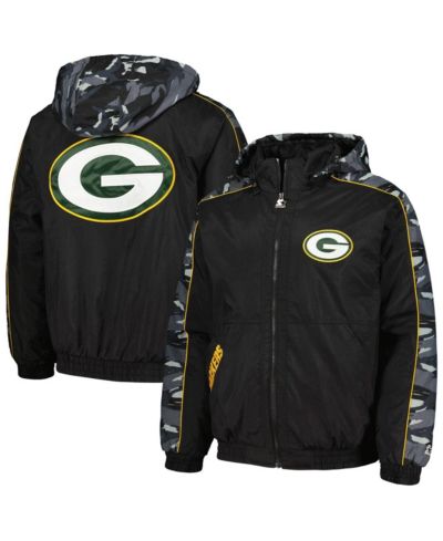 Мужская толстовка на молнии Starter Black Green Bay Packers Thursday Night Gridiron