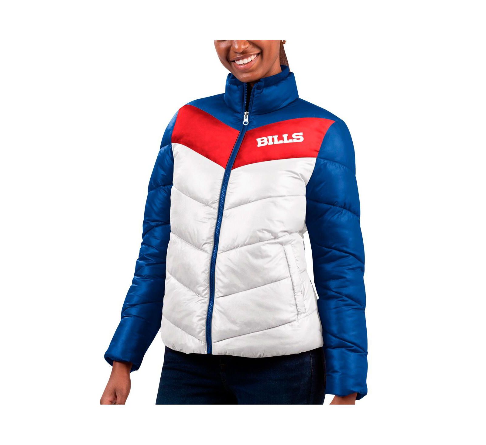 Women's G-III 4Her by Carl Banks White, Royal Buffalo Bills New Star Quilted Full-Zip Jacket