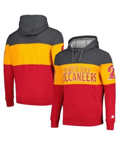 Мужское худи Starter Tampa Bay Buccaneers, красно-оранжевое, потертый стиль