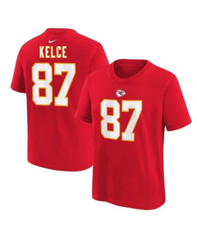 Детская футболка Nike Travis Kelce Kansas City Chiefs с именем и номером