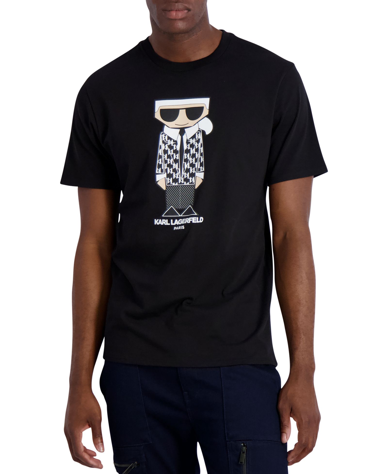 KARL LAGERFELD PARIS Men's Flat-Head Karl Graphic T-Shirt