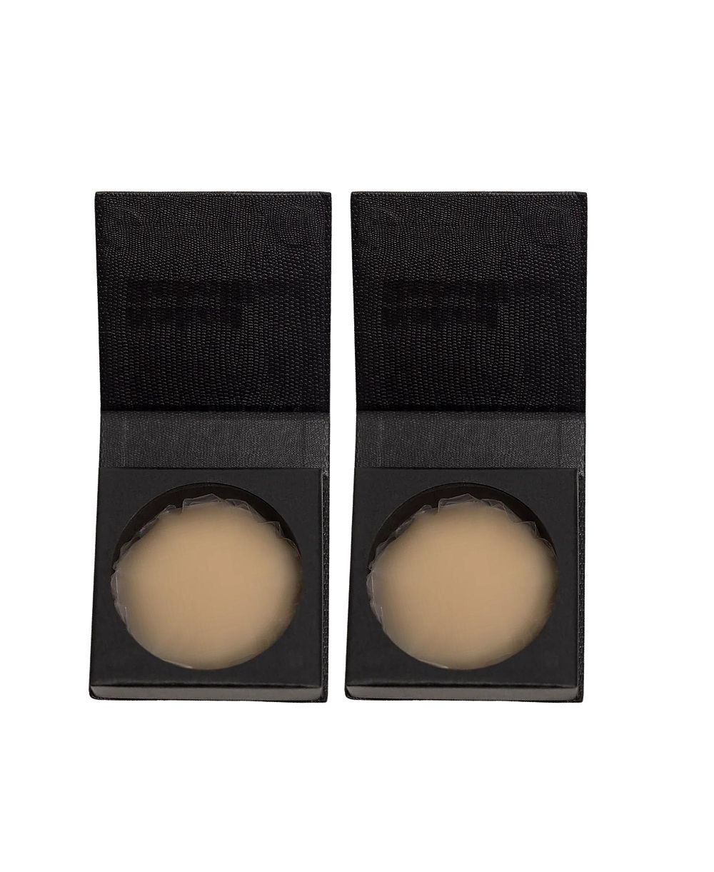 Naked Rebellion Women's Reusable Round Nipple Stickies No Show Adhesive Covers: 2 Pack Set