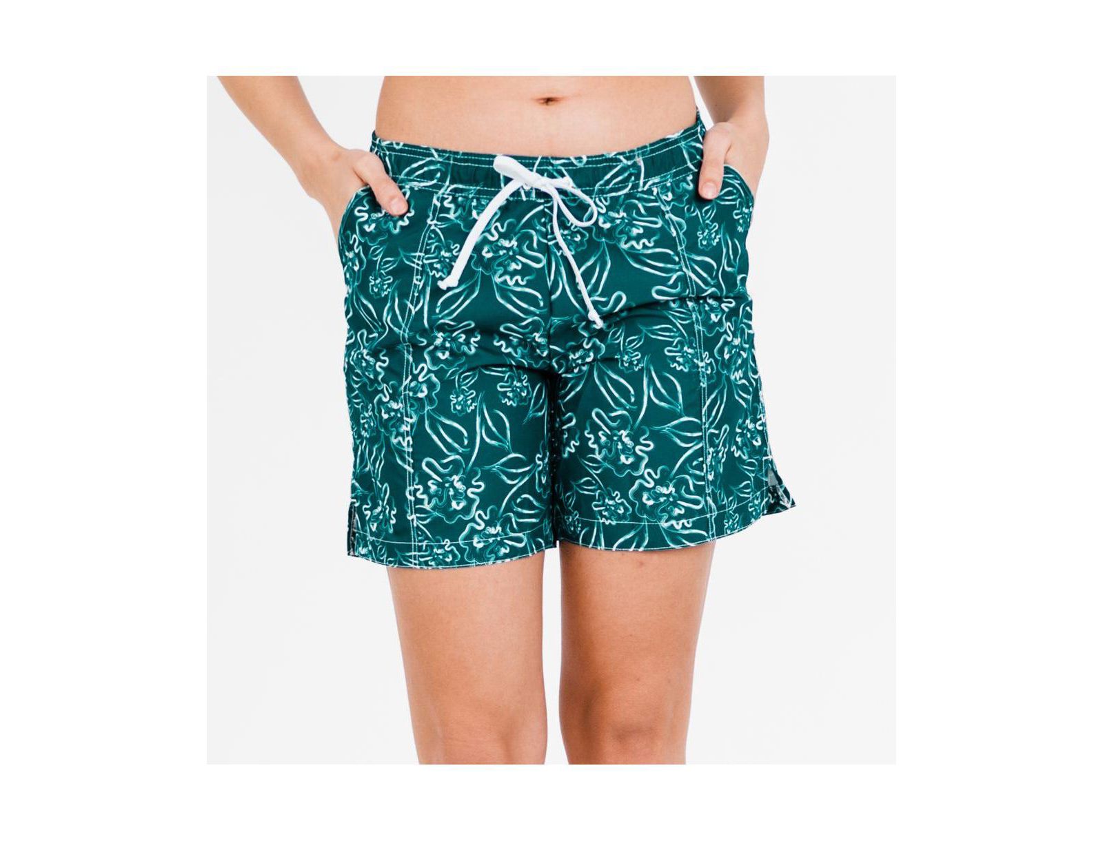 Calypsa Plus Size Chlorine Resistant 7" Board Shorts