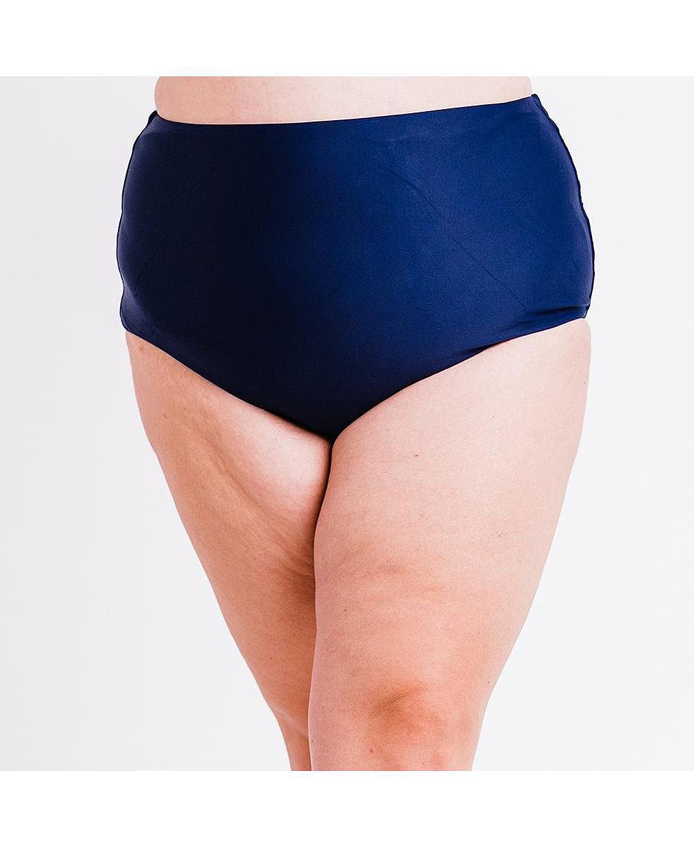 Calypsa Plus Size High-Waisted Bikini Bottom