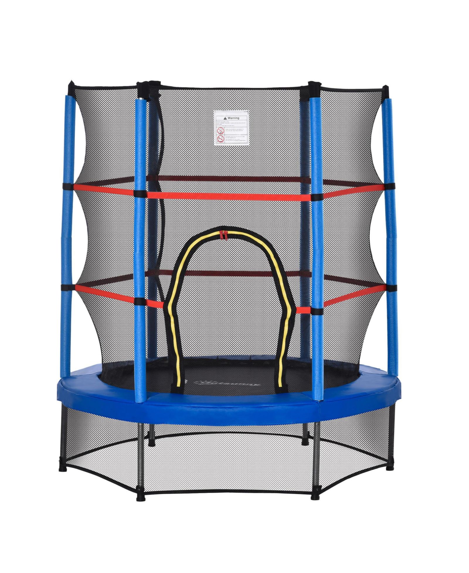 Outsunny 5FT Springless Kids Trampoline with Enclosure Net, 99 lbs. Capacity, Ages 3-6