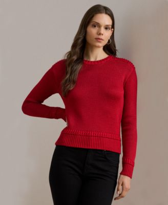 Lauren Ralph Lauren Women's Crew Neck Shimmer Sweater