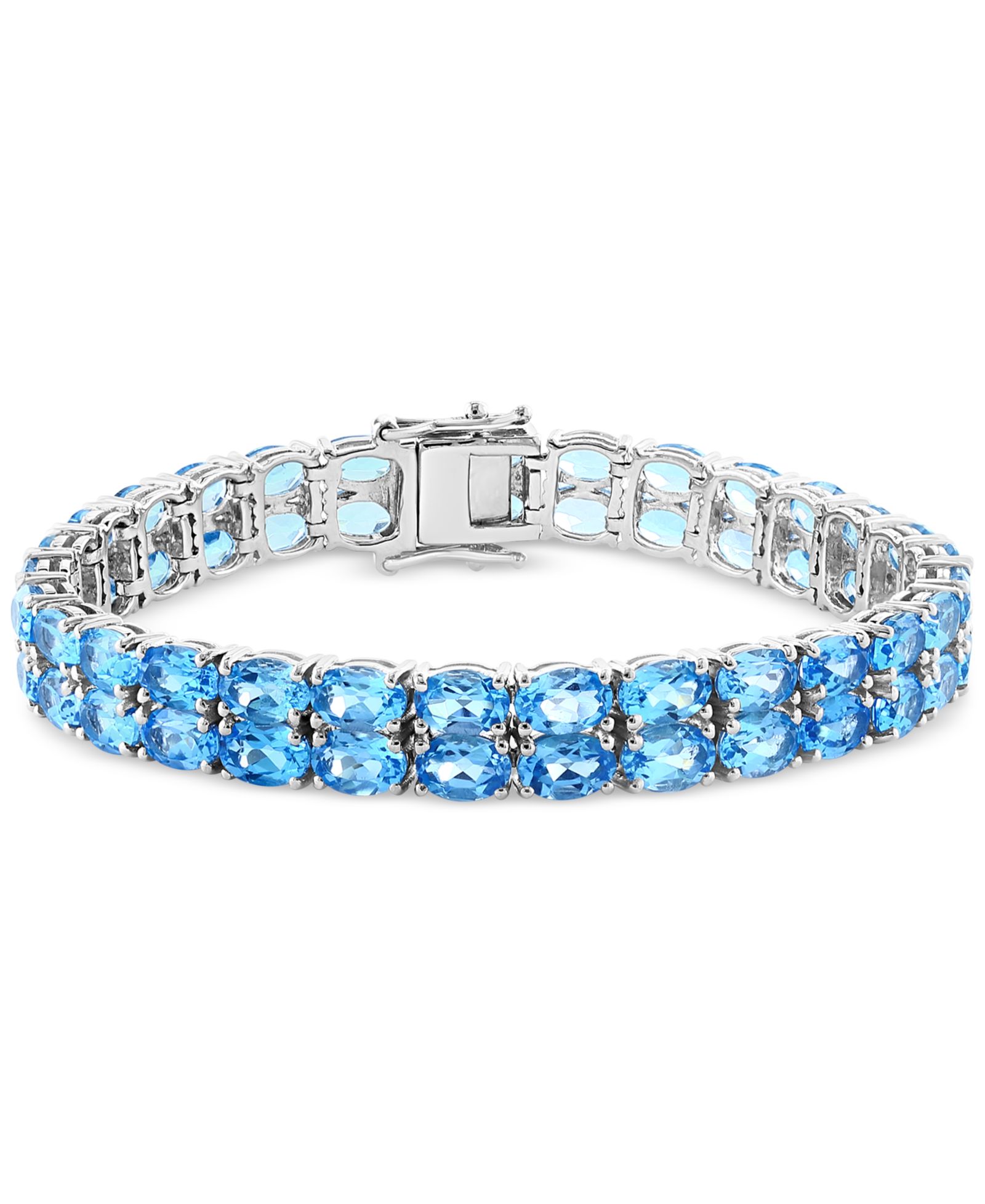 EFFY® Amethyst Tennis Bracelet (25-1/3 ct. t.w.) in Sterling Silver. (Also available in Citrine & Blue Topaz)