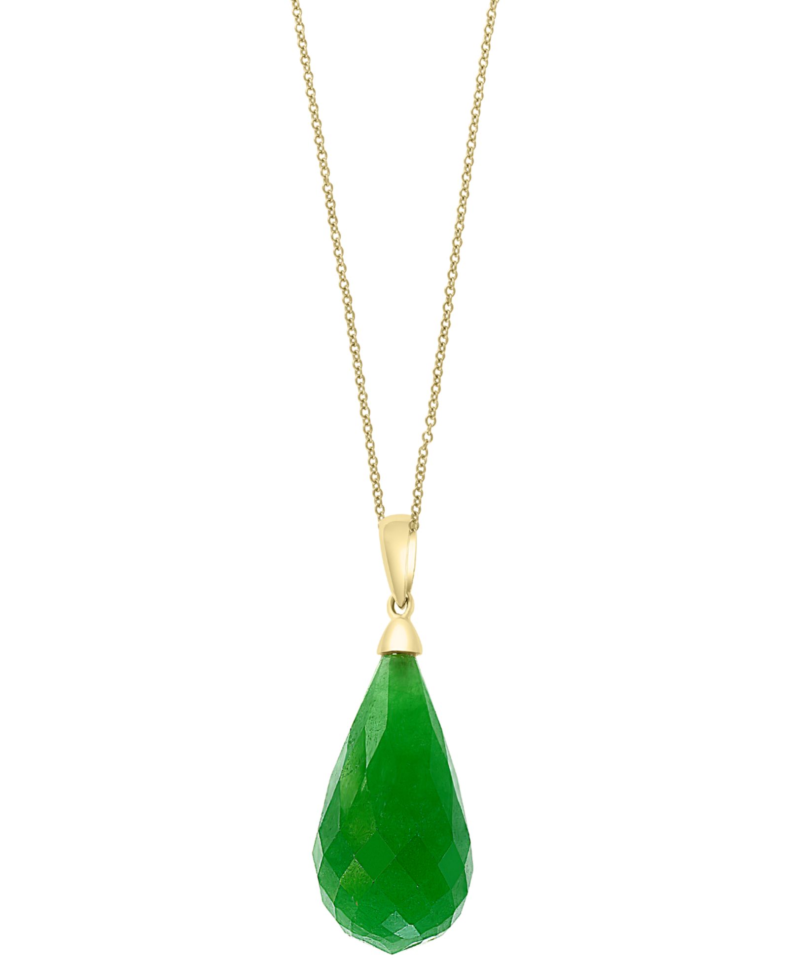 EFFY® кулонная подвеска из золота 14k с натуральным нефритом 18"