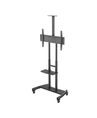 Kanto MTM86PL Height-Adjustable Rolling TV Stand for 55" -  86" TVs with Device Tray and Webcam Shelf
