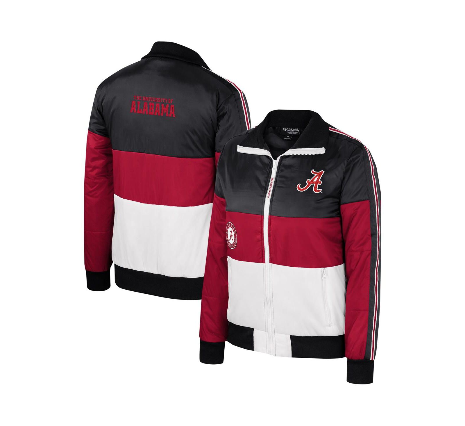Женская куртка The Wild Collective Crimson Alabama Crimson Tide Color-Block Puffer Full-Zip