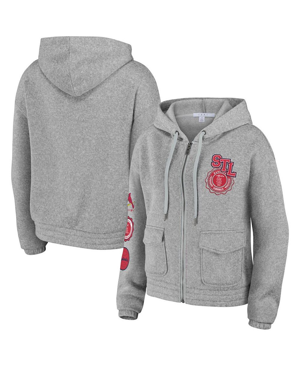 Women's WEAR by Erin Andrews Женское худи Full-Zip Gray St. Louis Cardinals