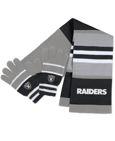 WEAR by Erin Andrews Женский комплект перчатка и шарф Las Vegas Raiders Stripe