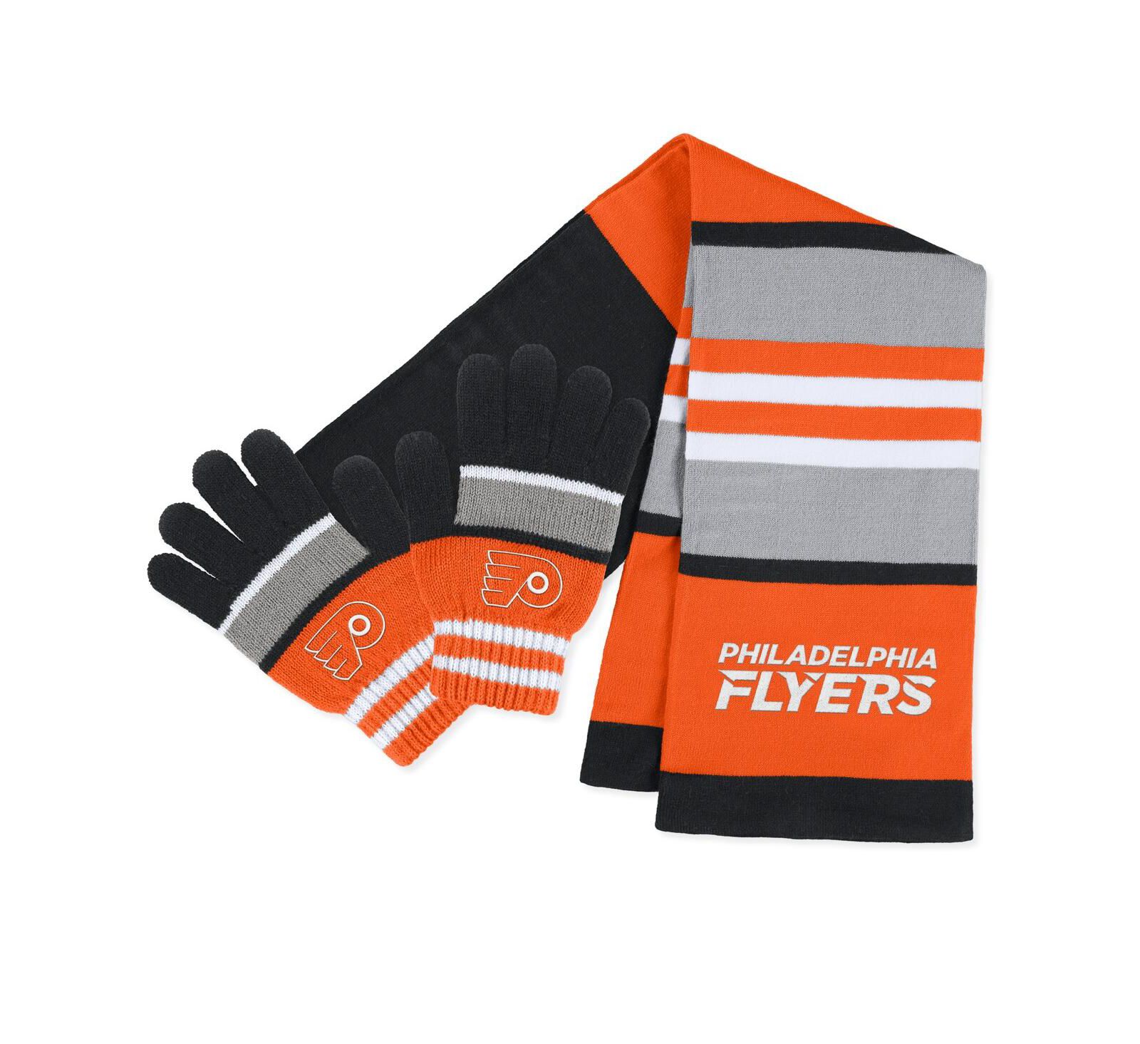 Женский комплект WEAR by Erin Andrews Philadelphia Flyers: перчатки и шарф
