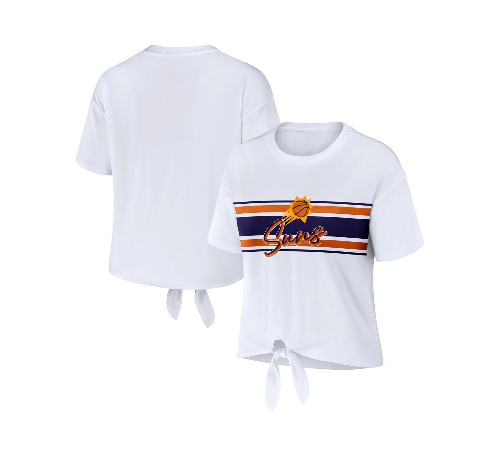 Женская футболка WEAR by Erin Andrews White Phoenix Suns Tie-Front