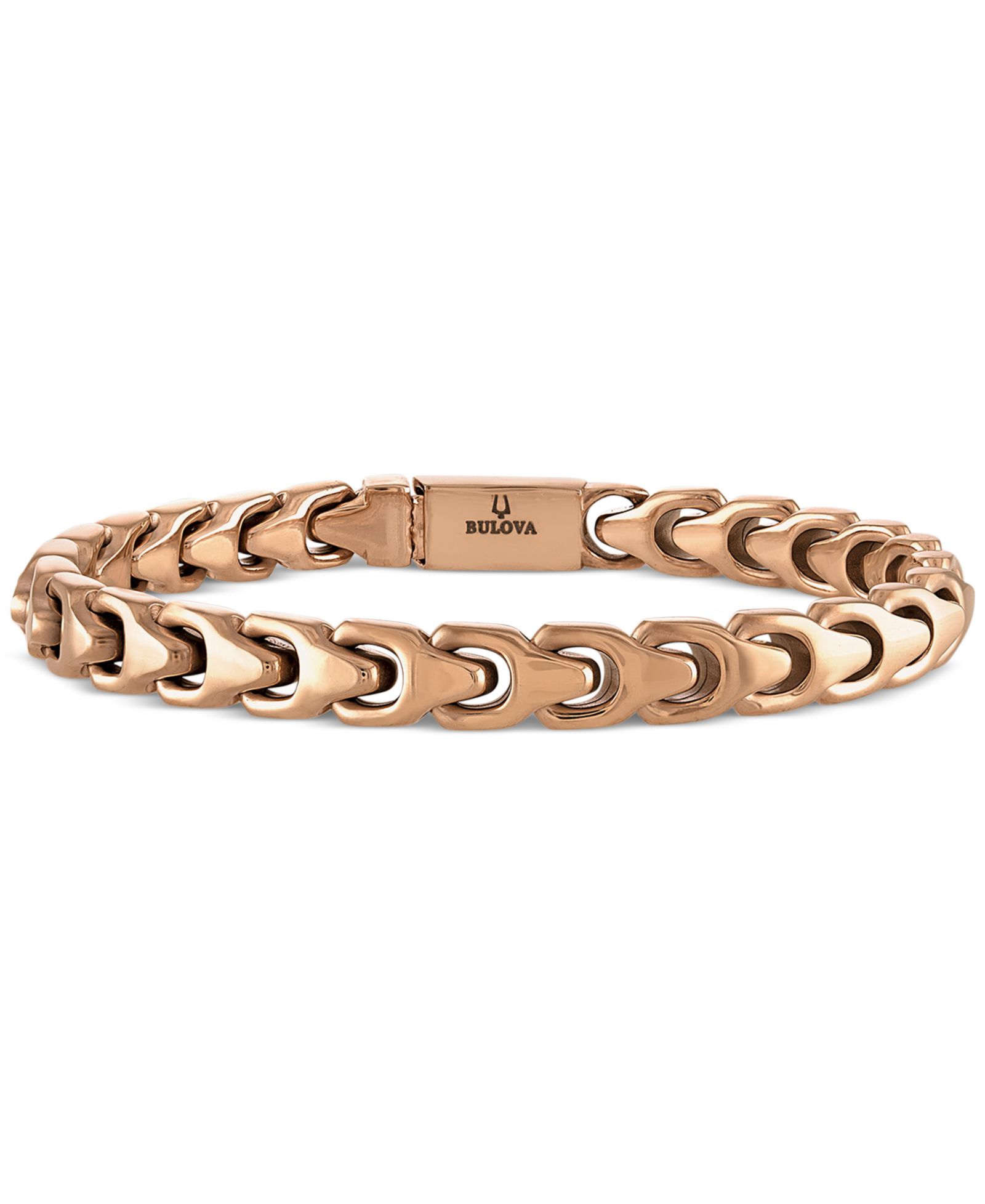 Браслет Bulova Rose Gold-Tone IP Stainless Steel Link Bracelet
