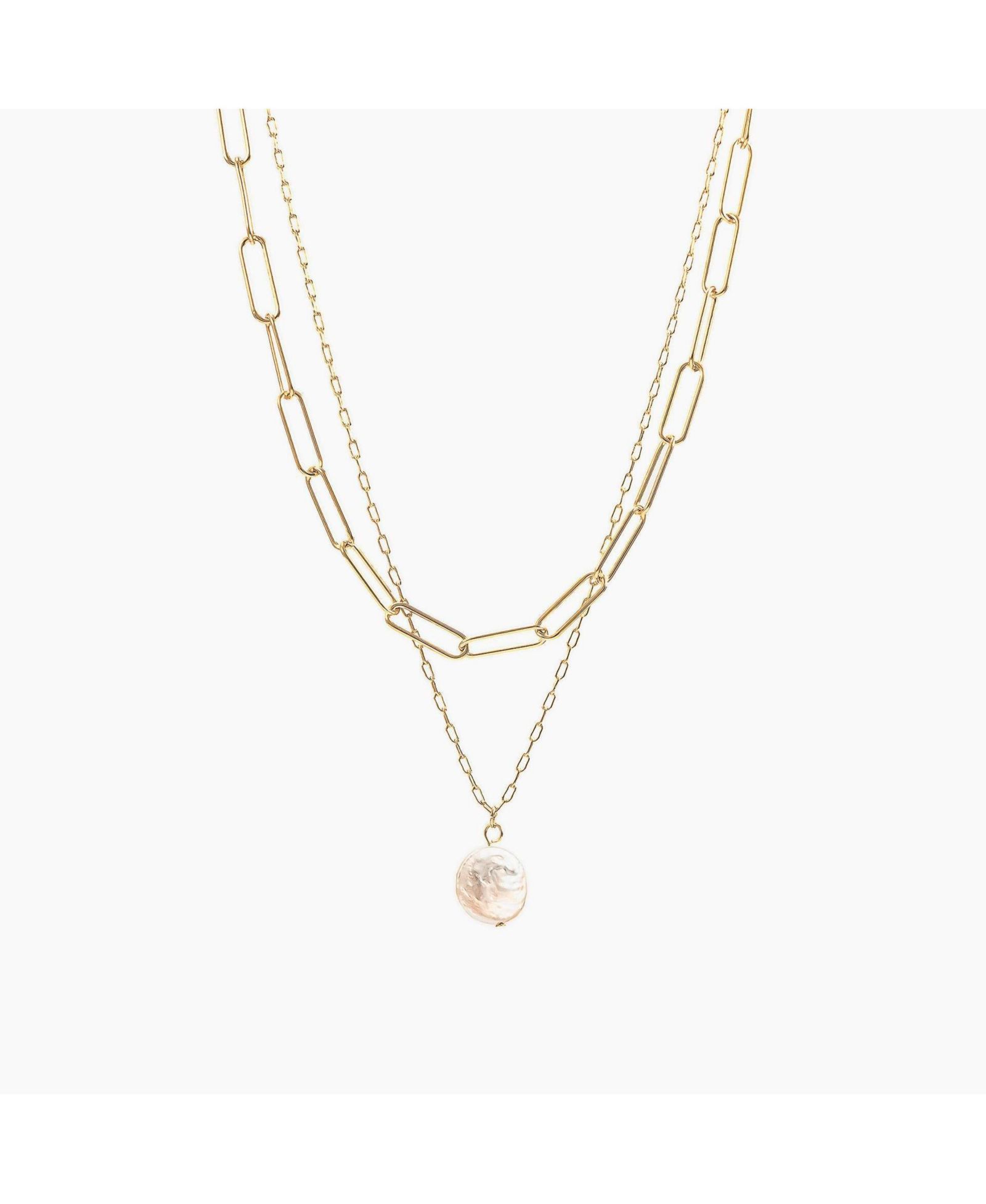 14k Gold Plated Donda Layered Necklace Everyday Dainty Trendy