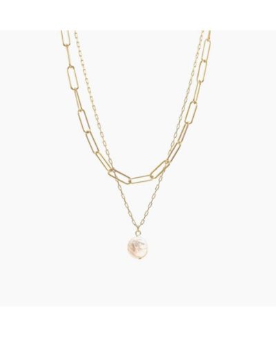 Многослойная цепочка Bearfruit Jewelry 14k Gold Plated Donda