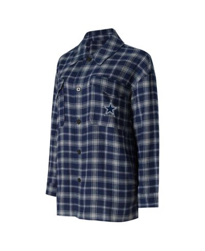 Women's Concepts Sport Женская фланелевая ночная рубашка Dallas Cowboys Arctic Boyfriend