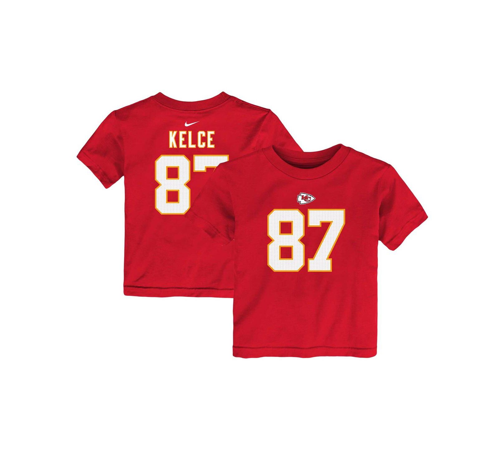 Nike Travis Kelce футболка для детей и взрослых Kansas City Chiefs Player Name and Number