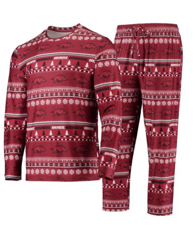 Мужской комплект для сна: уродливый свитер с длинным рукавом и брюки Arkansas Razorbacks Concepts Sport