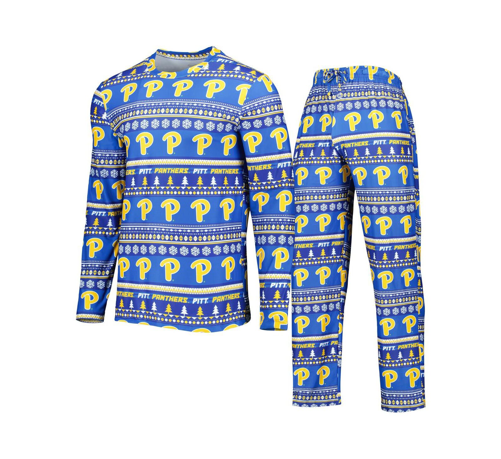 Мужской комплект для сна Concepts Sport Royal Pitt Panthers Swivel Long Sleeve T-shirt and Pants