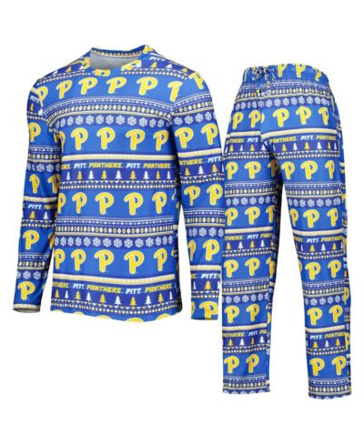 Мужской комплект для сна Concepts Sport Royal Pitt Panthers Swivel Long Sleeve T-shirt and Pants
