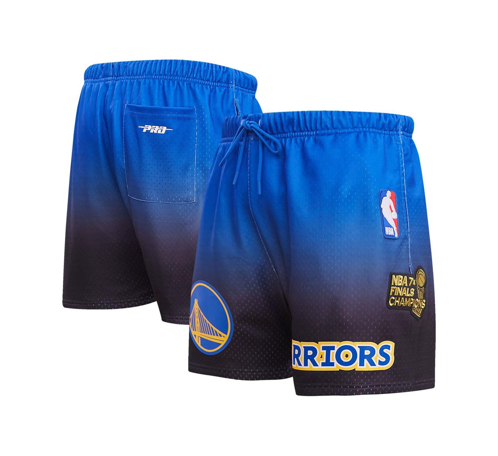 Мужские шорты Pro Standard Royal, Black Golden State Warriors Ombre Mesh Shorts