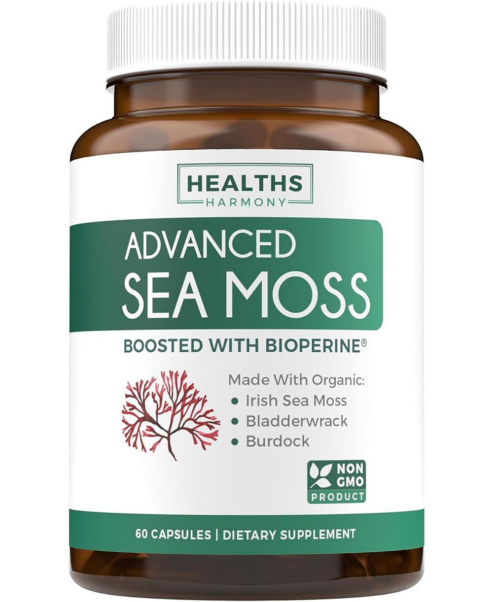 Healths Harmony Advanced Irish Sea Moss Capsules, Digestive & Immune System Support, Health's Harmony, 60ct