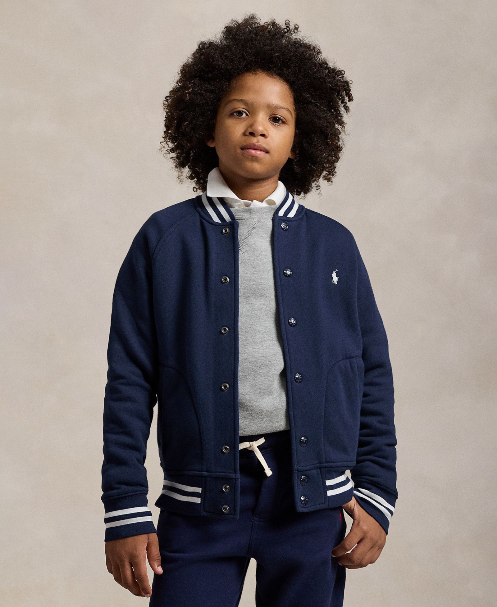 Polo Ralph Lauren Boys' 8-20 Fleece Baseball Jacket