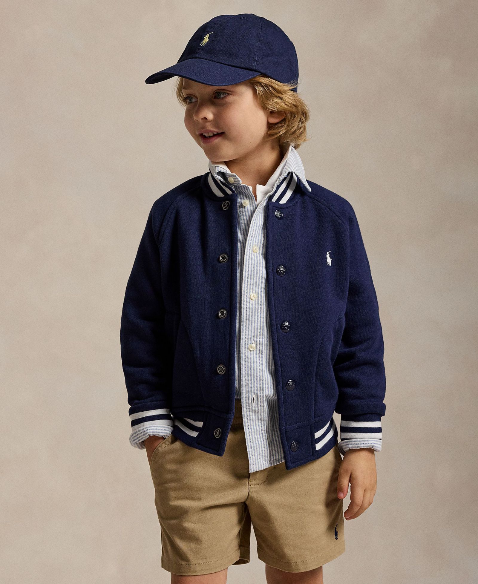 Polo Ralph Lauren Boys 2-7 Fleece Baseball Jacket