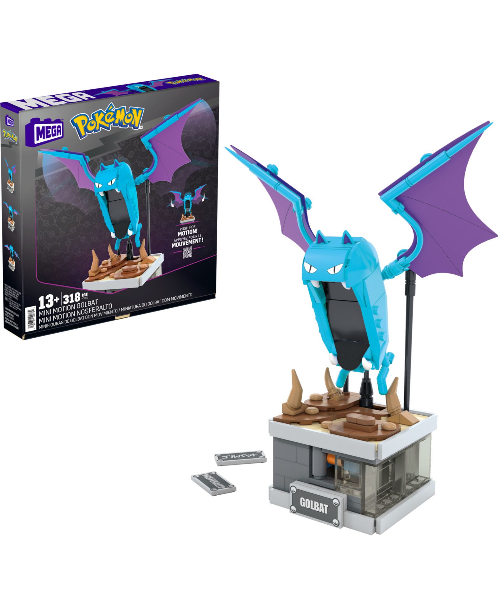 Конструктор Pokemon Mini Motion Golbat, 313 деталей для коллекционеров