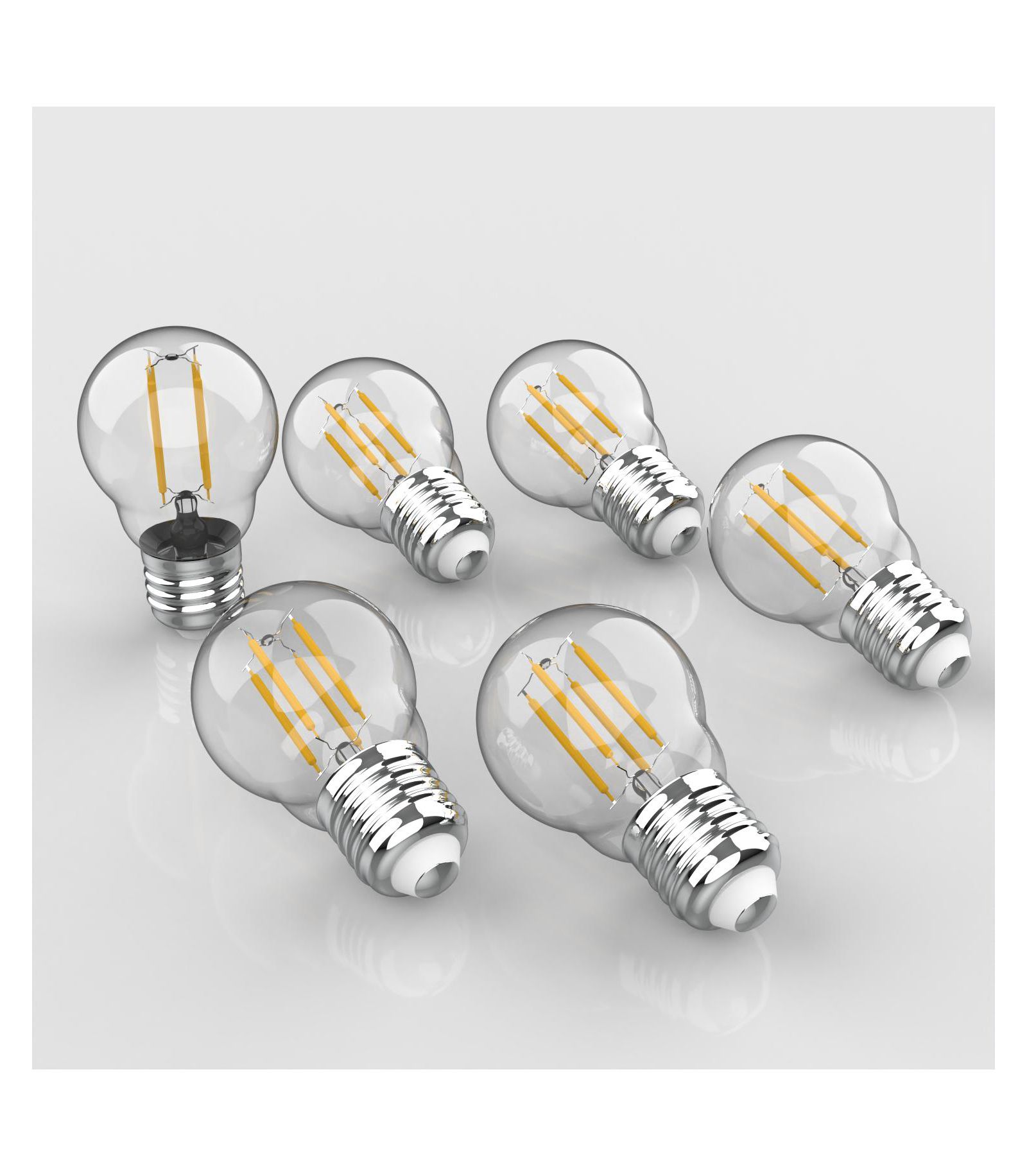 Классические стеклянные лампы Эдисона G35 LED, 4 Вт, цоколь E26, набор 6 шт.